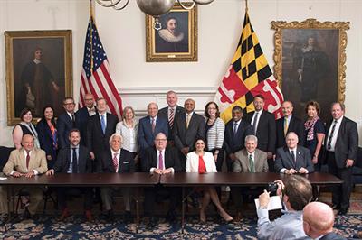 Total Cost of Care Bill signing by Gov. Larry Hogan in Annapolis